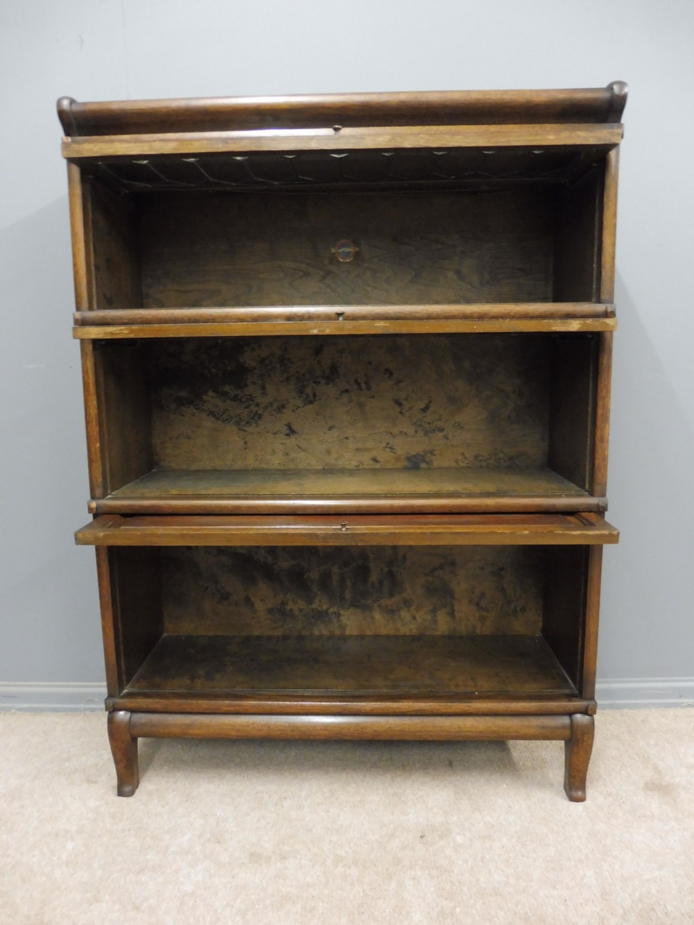 OAK GLOBE WERNICKE BOOKCASE View III