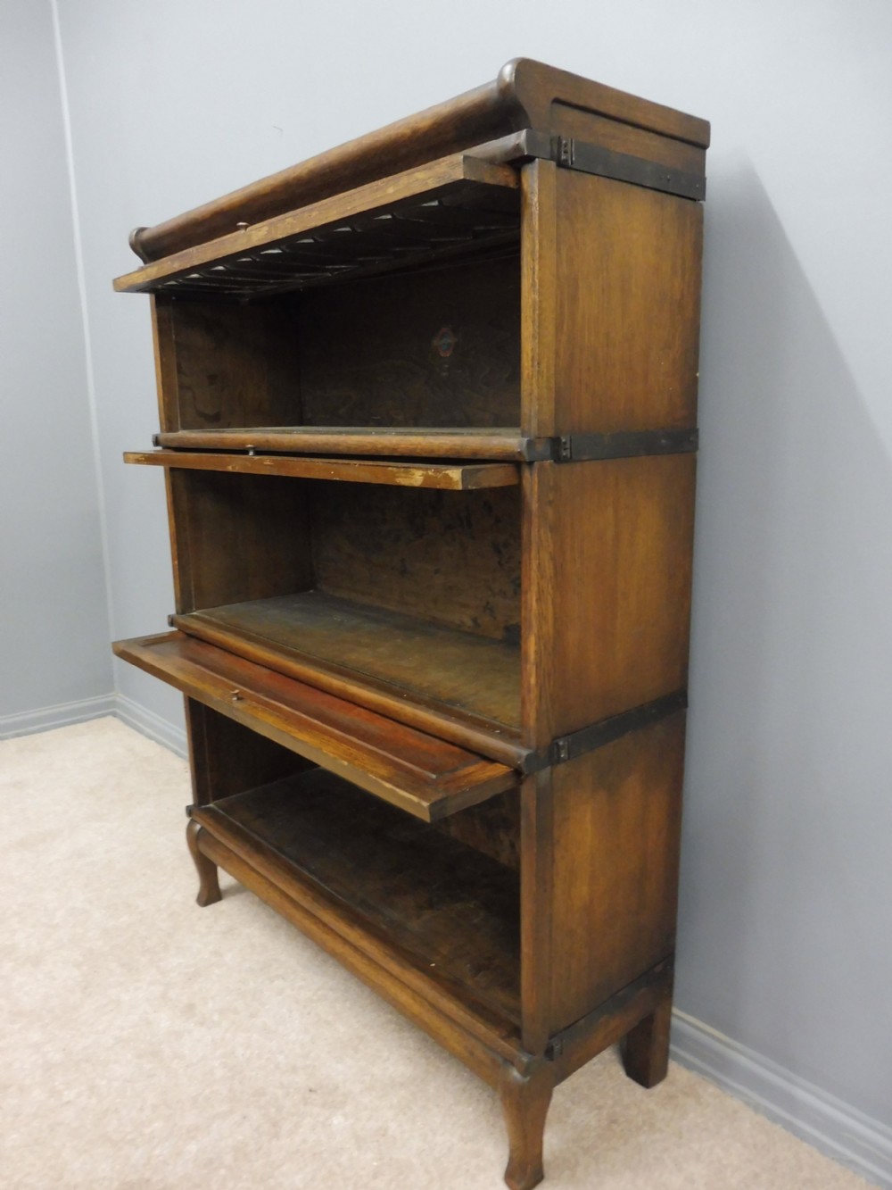 OAK GLOBE WERNICKE BOOKCASE View IV