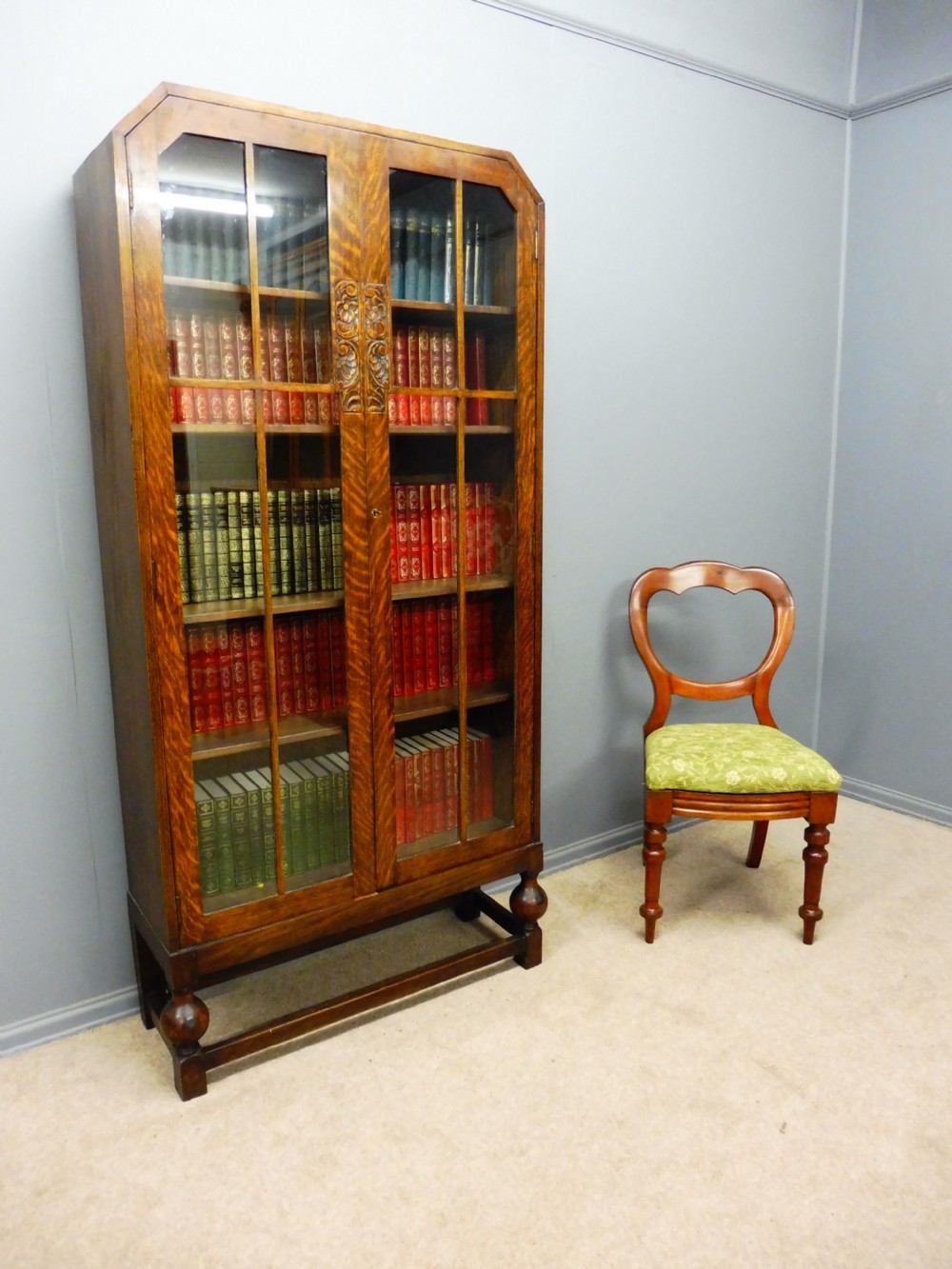 OAK ART DECO BOOKCASE View XI