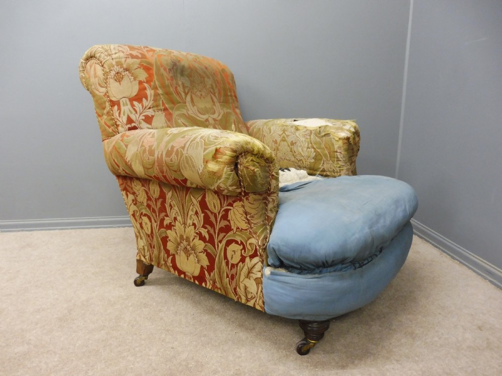 VICTORIAN HOWARD STYLE ARMCHAIR FOR RE UPHOLSTERING