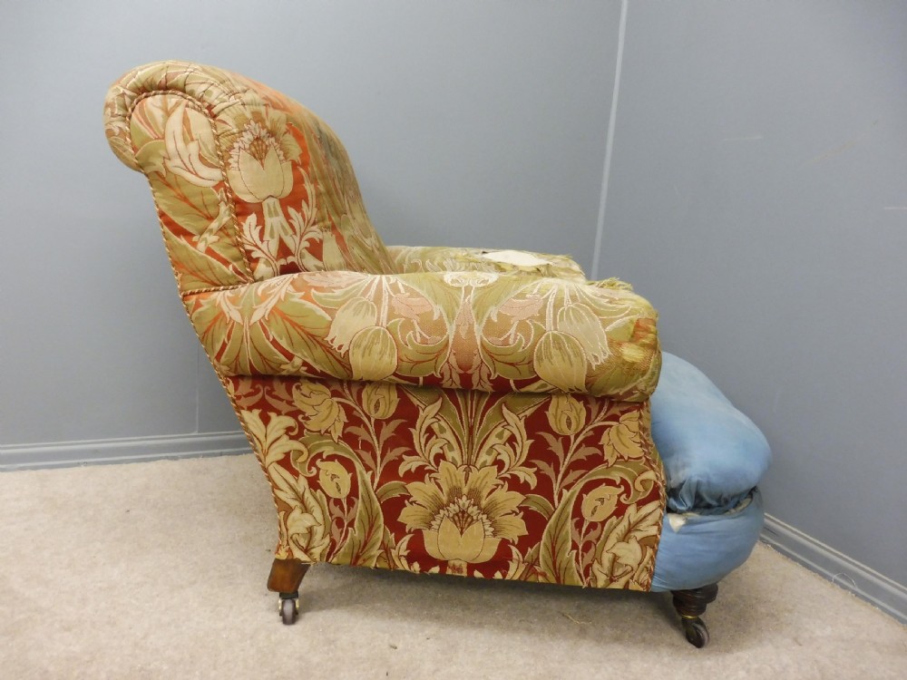 VICTORIAN HOWARD STYLE ARMCHAIR FOR RE UPHOLSTERING View III