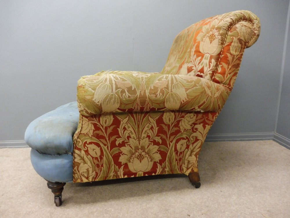 VICTORIAN HOWARD STYLE ARMCHAIR FOR RE UPHOLSTERING View IV