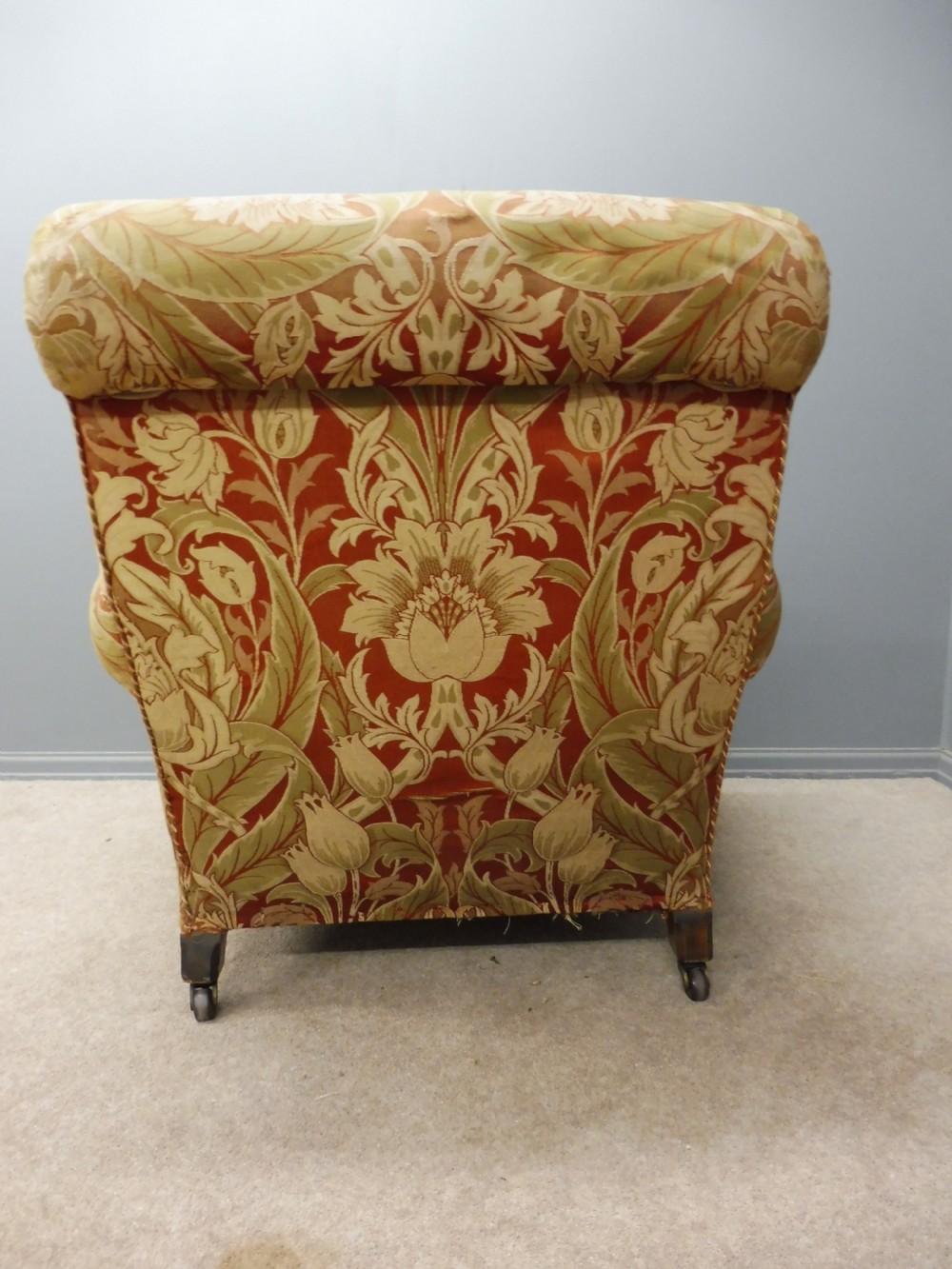 VICTORIAN HOWARD STYLE ARMCHAIR FOR RE UPHOLSTERING View V