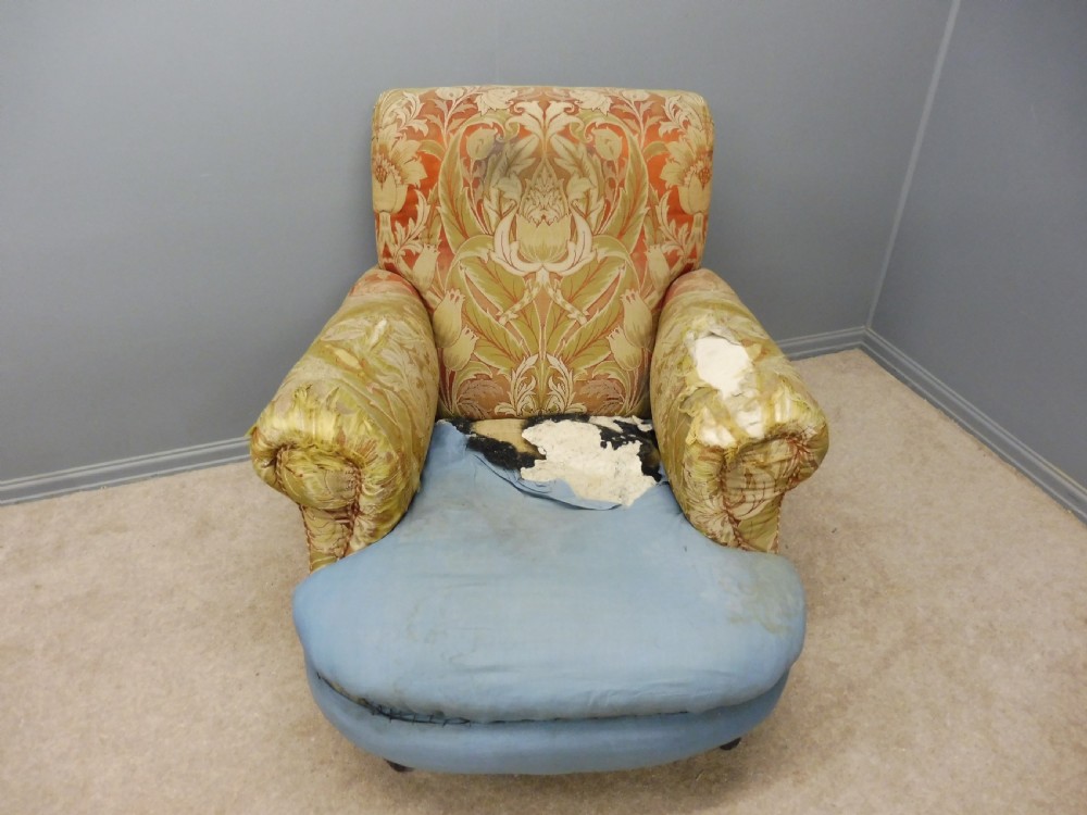 VICTORIAN HOWARD STYLE ARMCHAIR FOR RE UPHOLSTERING View X