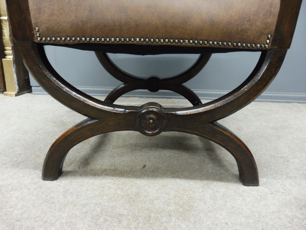 SET OF 10 STYLISH OAK ARTS AND CRAFTS DINING CHAIRS View XIII