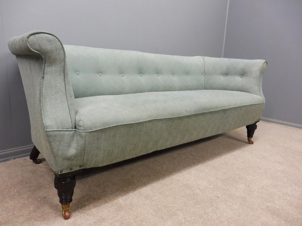 VICTORIAN TURNED LEG SOFA CIRCA 1890 View II
