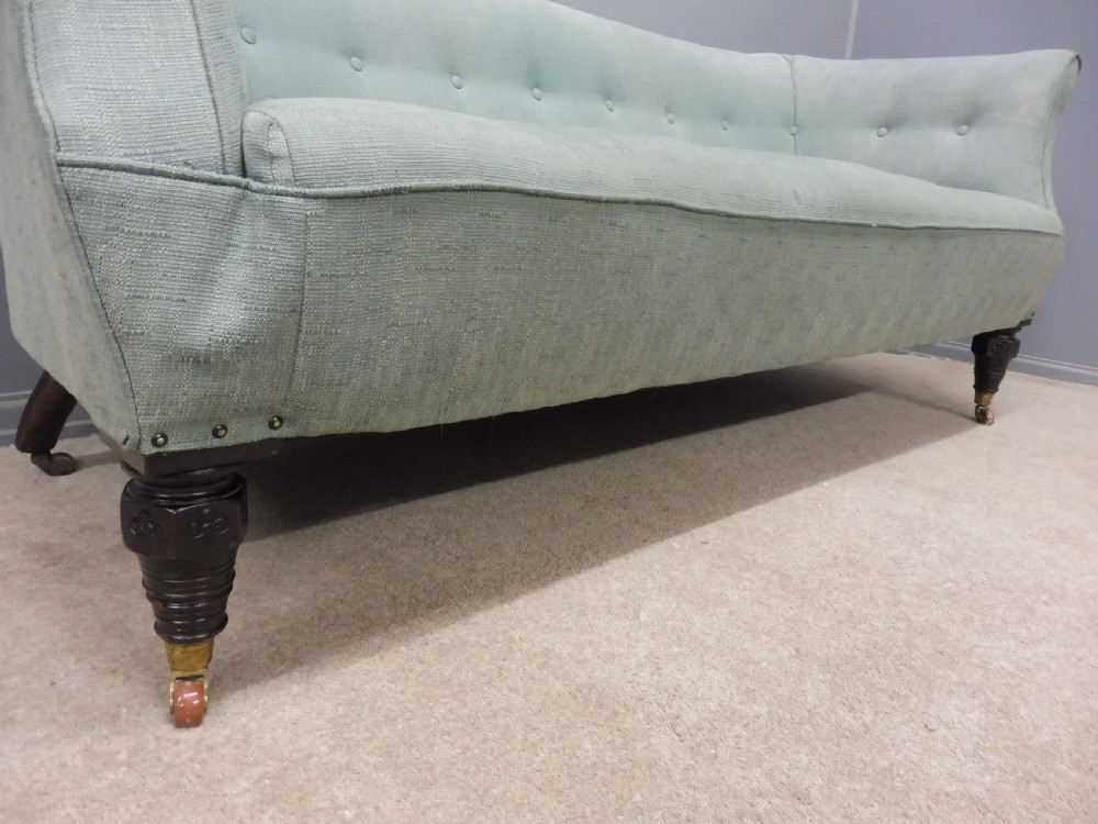 VICTORIAN TURNED LEG SOFA CIRCA 1890 View VI
