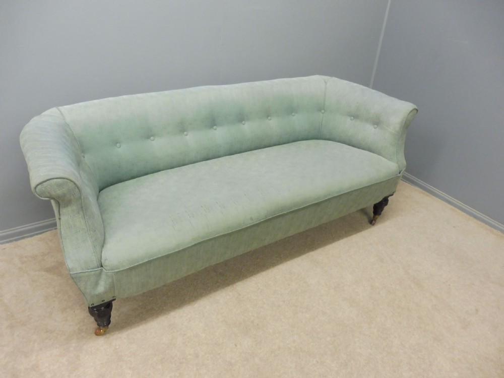 VICTORIAN TURNED LEG SOFA CIRCA 1890 View XII