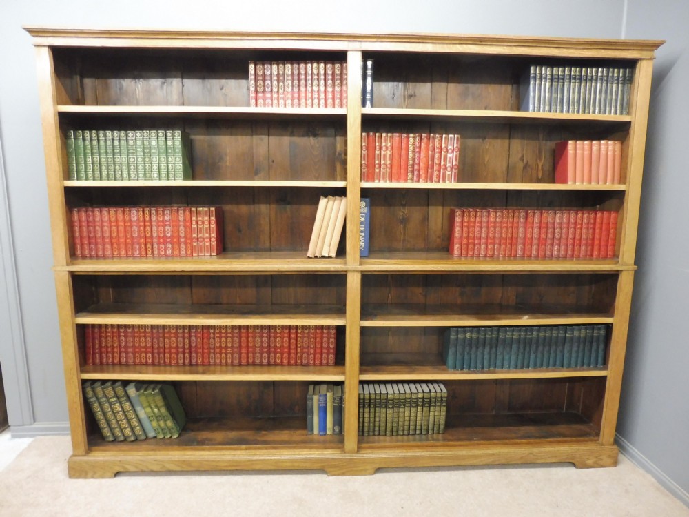 LARGE OAK OPEN BOOKCASE View IV