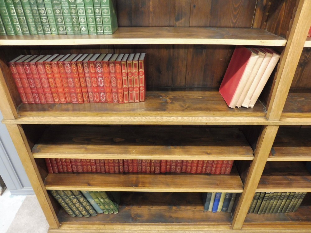 LARGE OAK OPEN BOOKCASE View IX