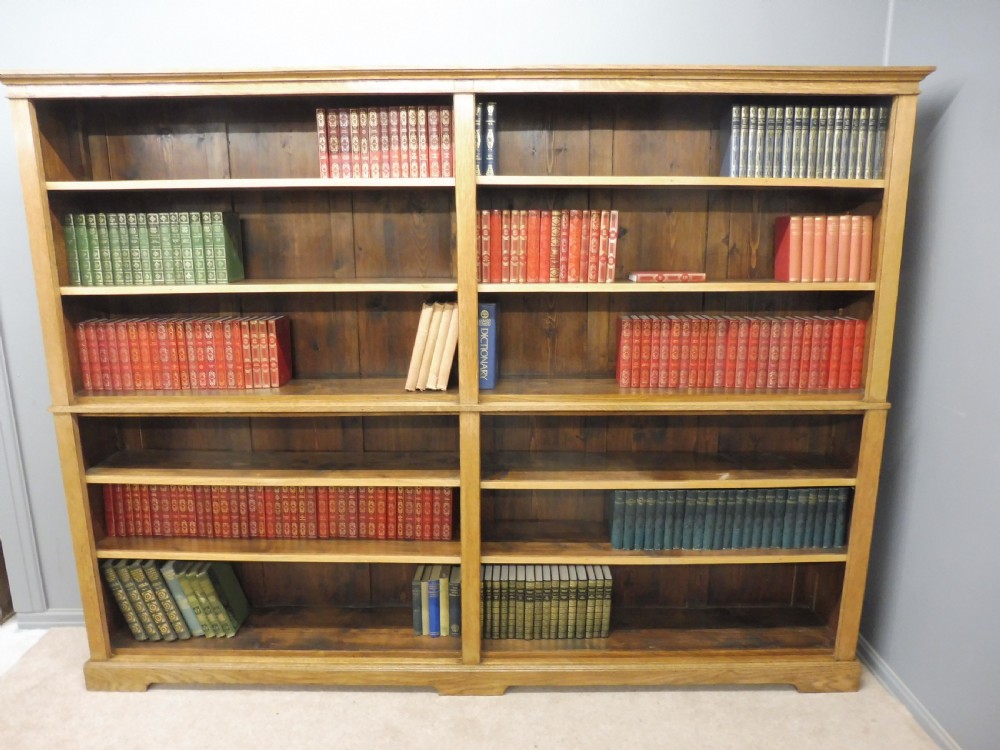 LARGE OAK OPEN BOOKCASE View X