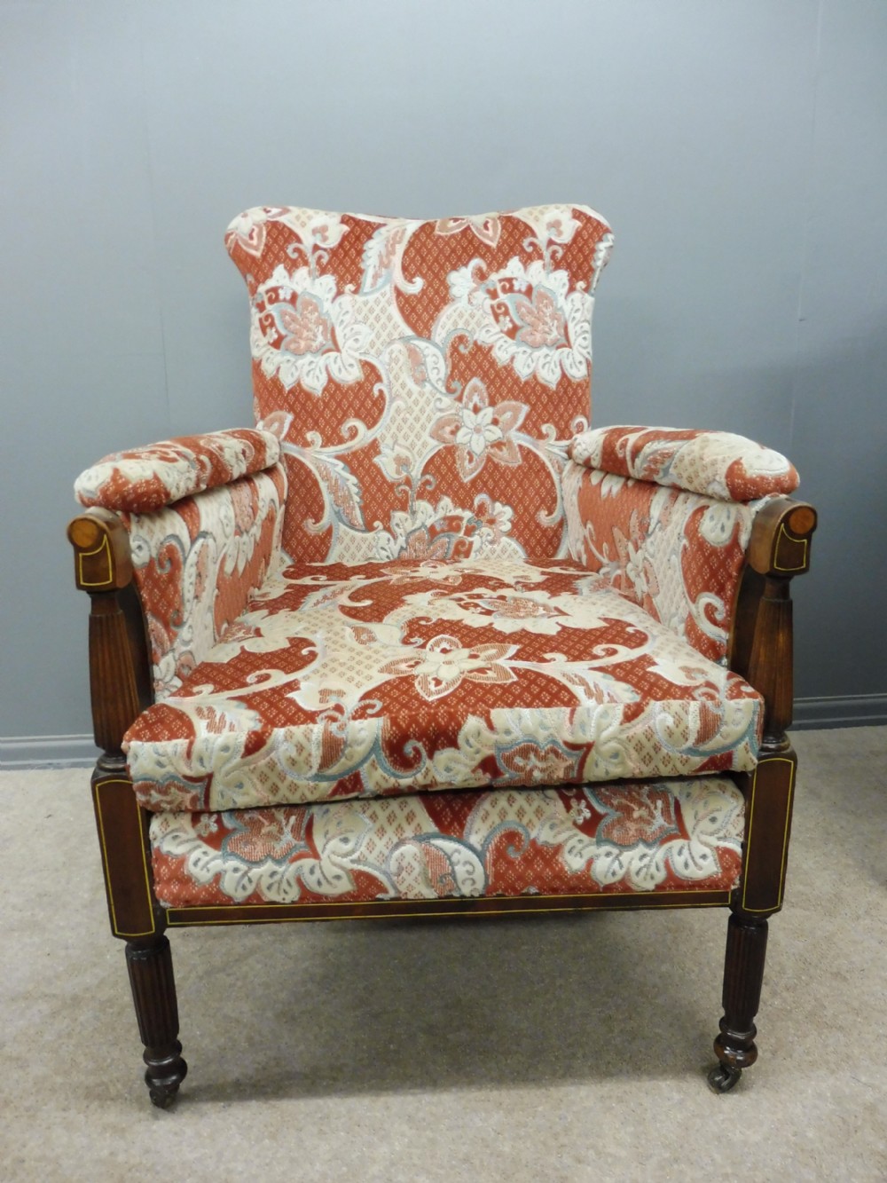 PAIR OF EDWARDIAN INLAID ARMCHAIRS View III