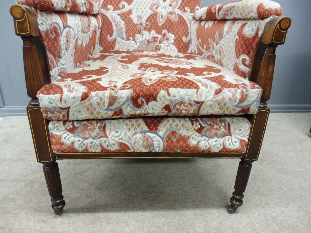PAIR OF EDWARDIAN INLAID ARMCHAIRS View IV