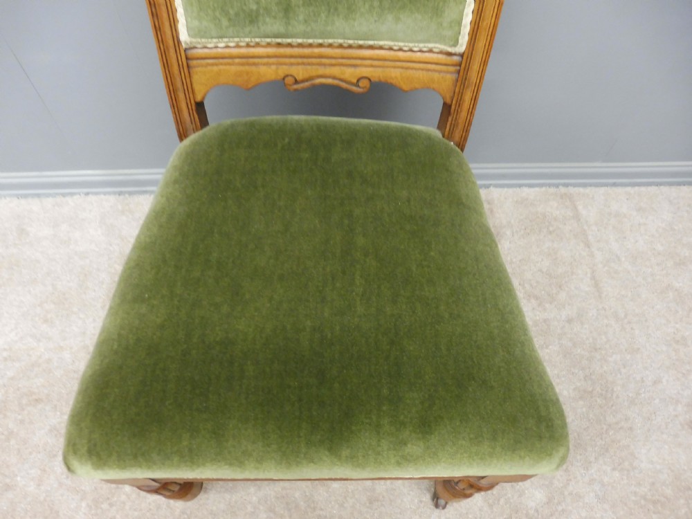 SET OF 8 SUPERIOR QUALITY VICTORIAN OAK DINING CHAIRS View XVII