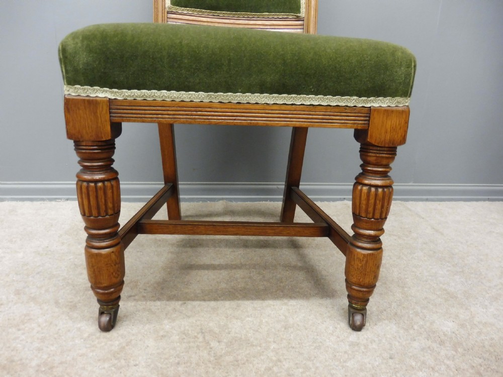 SET OF 8 SUPERIOR QUALITY VICTORIAN OAK DINING CHAIRS View XVIII