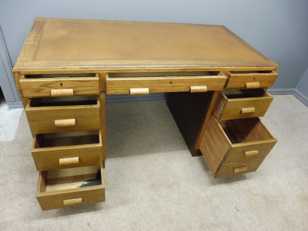 OAK ART DECO DESK View VI