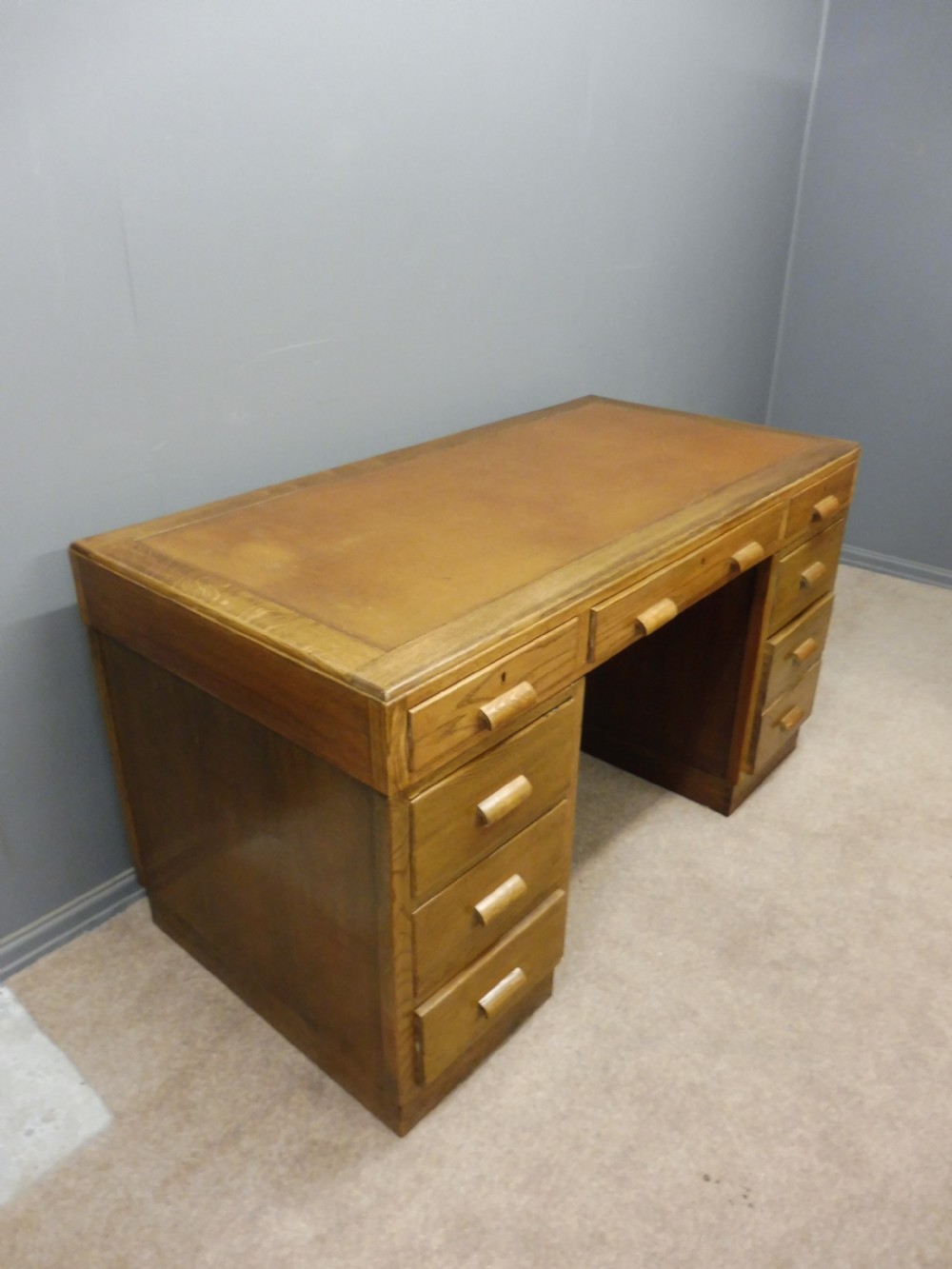 OAK ART DECO DESK View VII