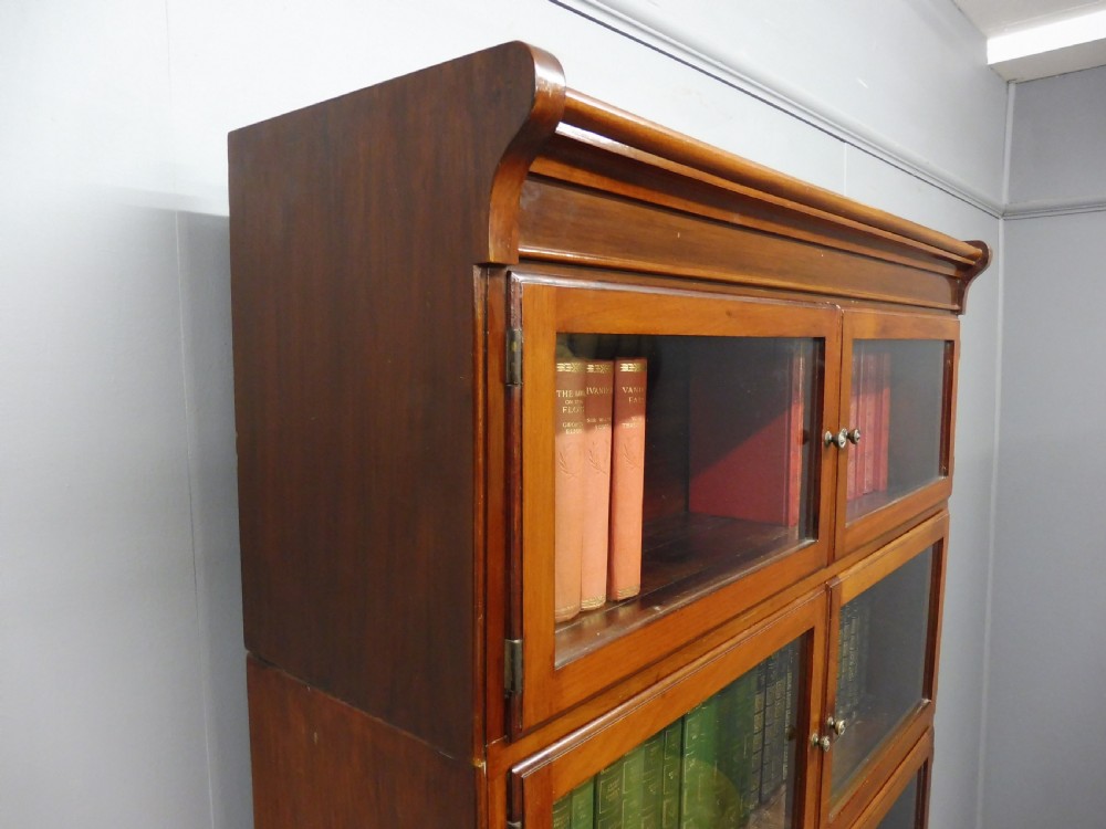 TALL MAHOGANY SECTIONAL LAWYERS BOOKCASE View VI