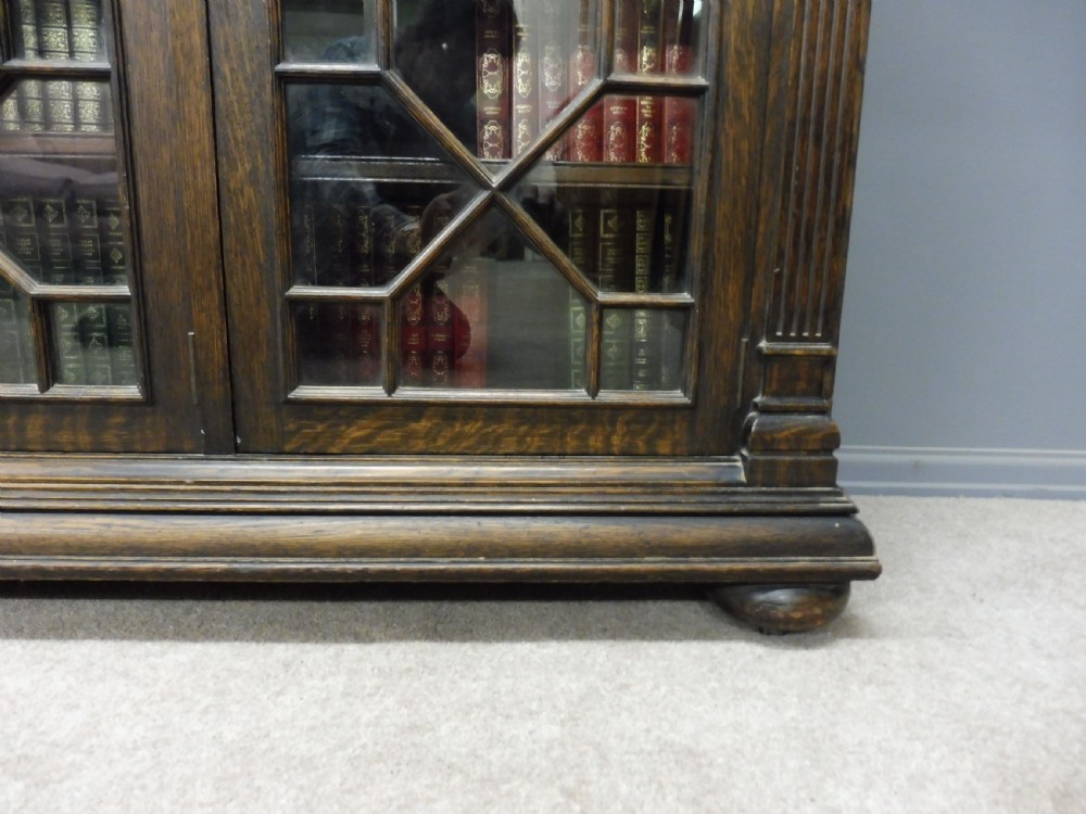 GOOD QUALITY 3 DOOR EDWARDIAN BOOKCASE View VII