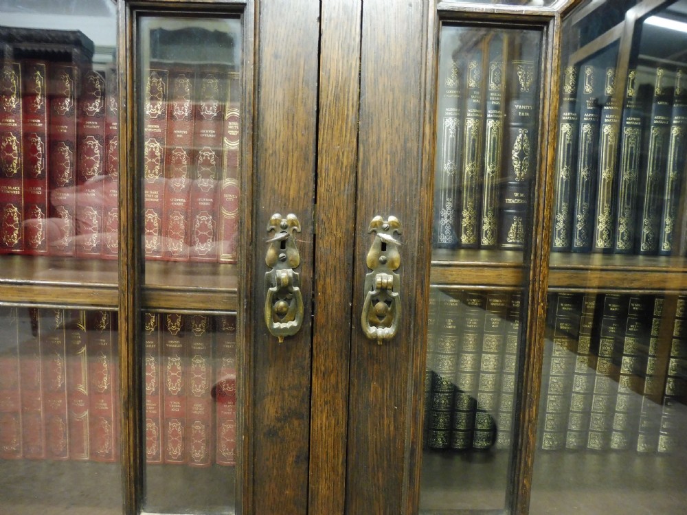 GOOD QUALITY 3 DOOR EDWARDIAN BOOKCASE View VIII