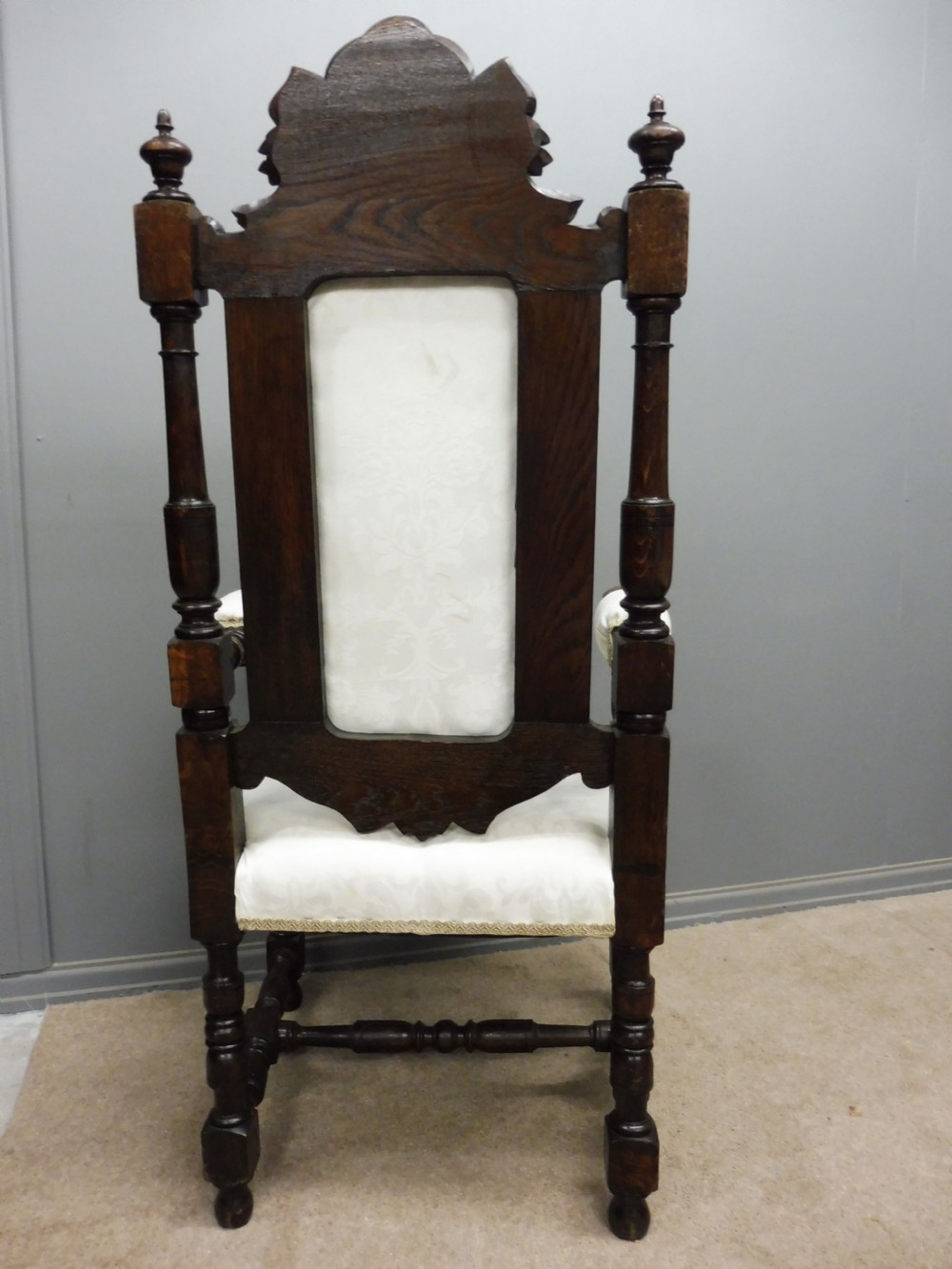 SIX VICTORIAN CARVED OAK DINING CHAIRS View IX