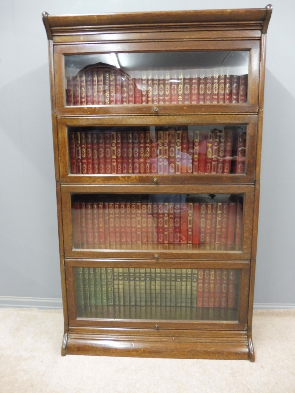 EDWARDIAN OAK LAWYERS BOOKCASE