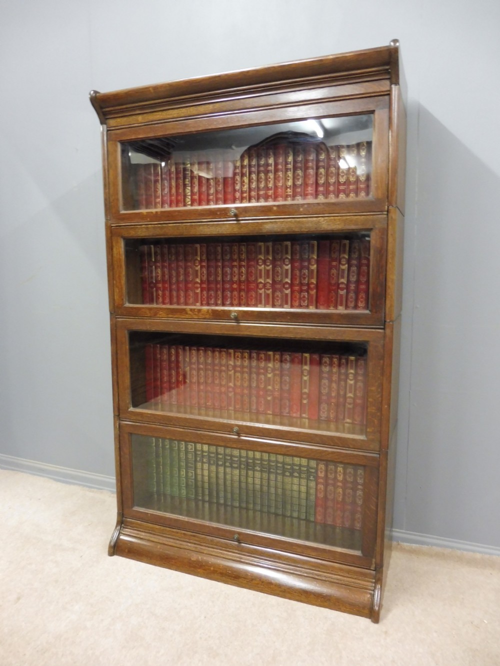 EDWARDIAN OAK LAWYERS BOOKCASE View II