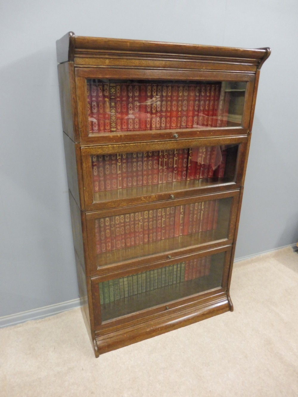 EDWARDIAN OAK LAWYERS BOOKCASE View III