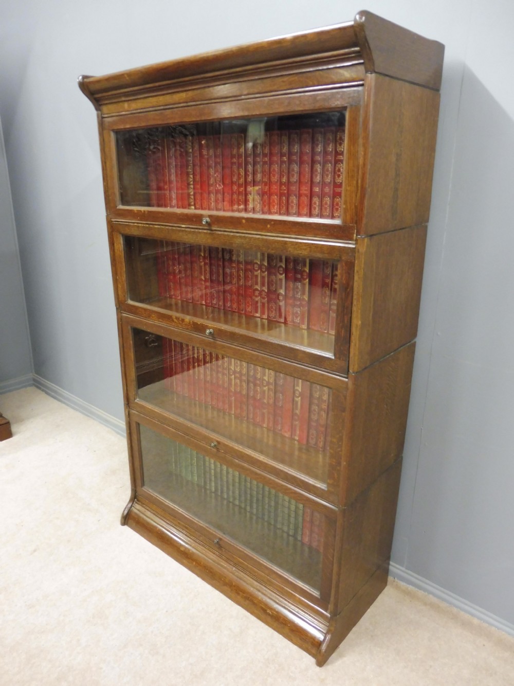 EDWARDIAN OAK LAWYERS BOOKCASE View IV
