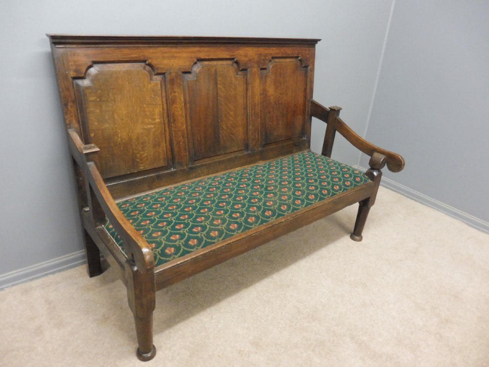 SMALL OAK ANTIQUE TAVERN BENCH CIRCA 1780-1800 View VIII