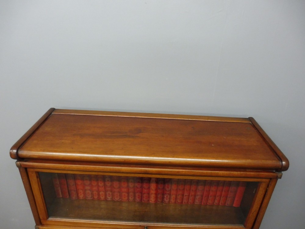 MAHOGANY GLOBE WERNICKE 4 STACK LAWYERS BOOKCASE View IV