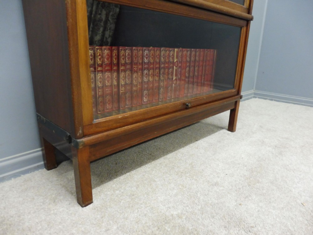 MAHOGANY GLOBE WERNICKE 4 STACK LAWYERS BOOKCASE View VI