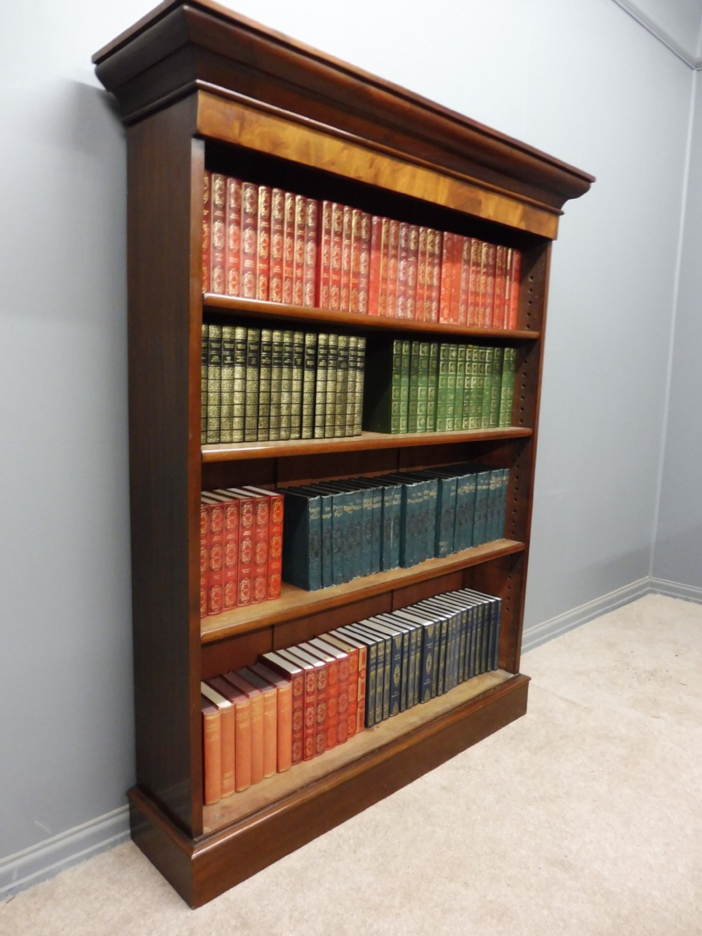 VICTORIAN MAHOGANY OPEN BOOKSHELVES 