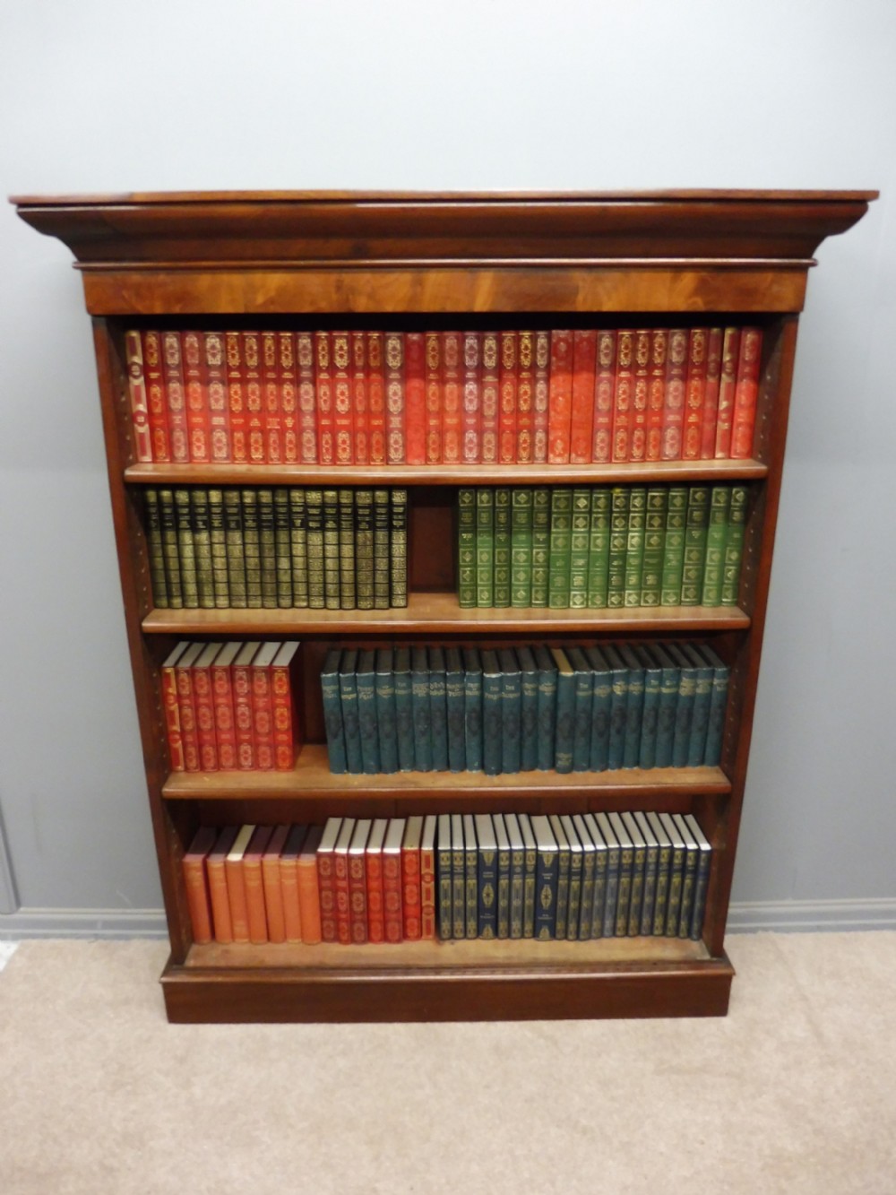 VICTORIAN MAHOGANY OPEN BOOKSHELVES  View II