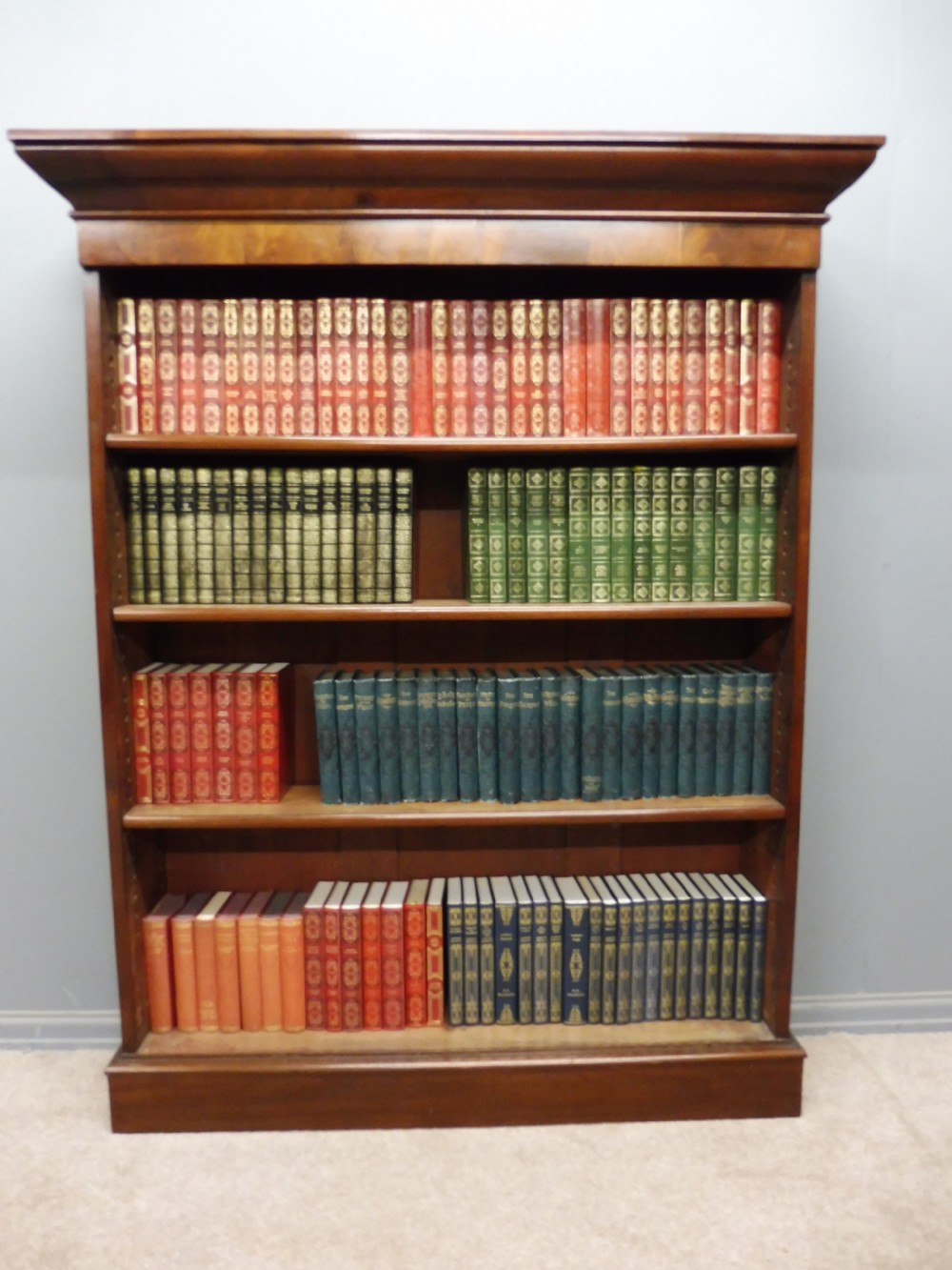 VICTORIAN MAHOGANY OPEN BOOKSHELVES  View III