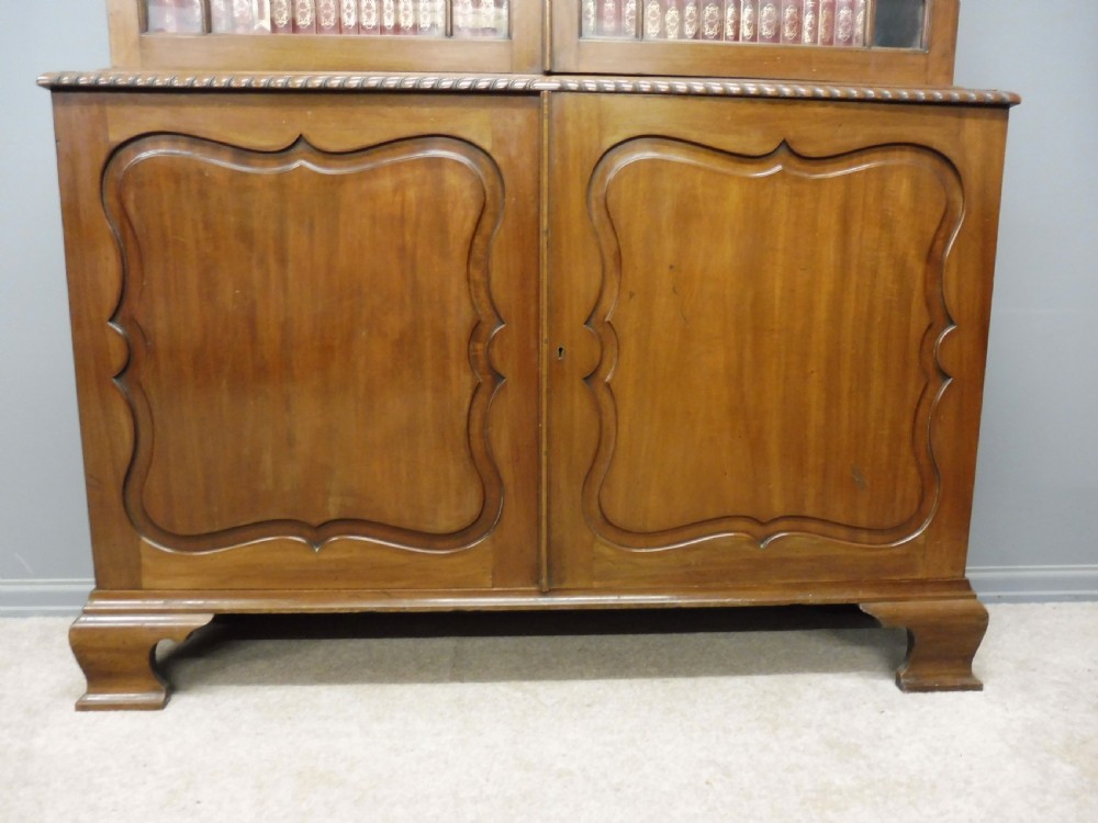 EDWARDIAN MAHOGANY CABINET BOOKCASE CIRCA 1910 View IV