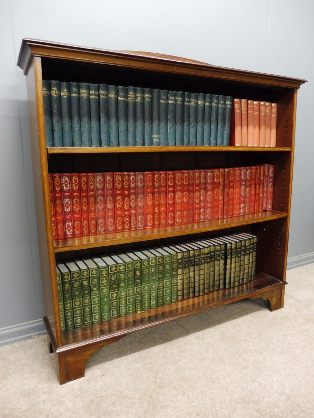 EDWARDIAN INLAID MAHOGANY BOOKCASE