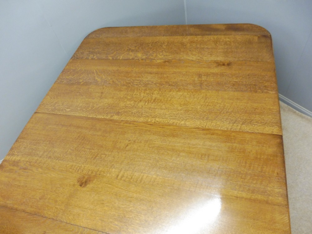 GOLDEN OAK VICTORIAN EXTENDING DINING TABLE SEATS UP TO 10 View X