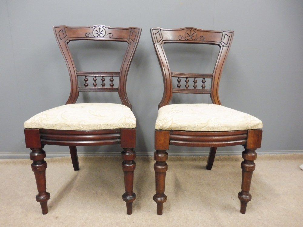 SET OF 12 VICTORIAN WALNUT DINING CHAIRS View IV