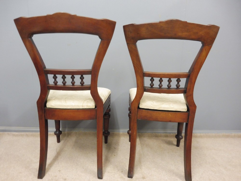 SET OF 12 VICTORIAN WALNUT DINING CHAIRS View VI