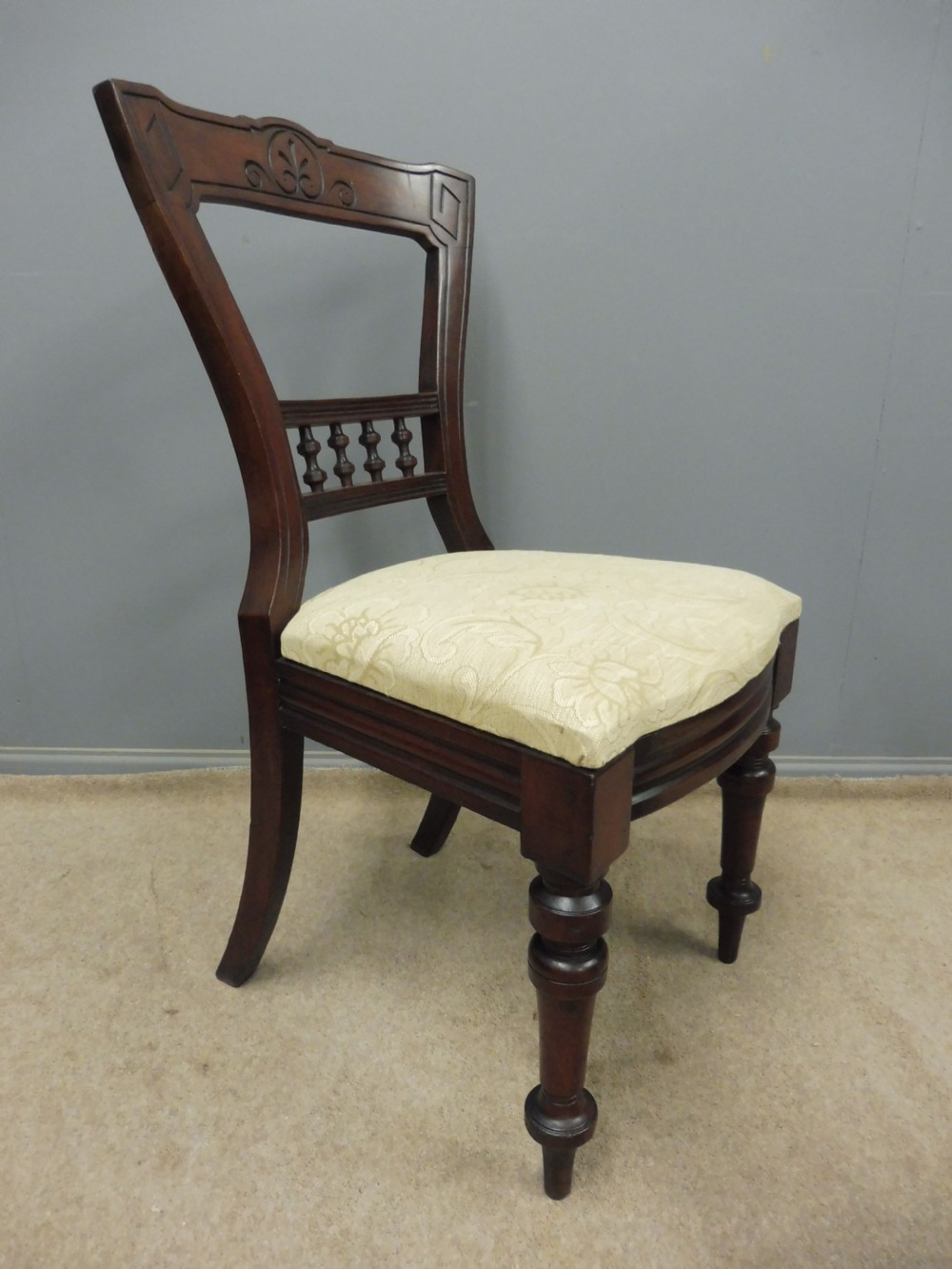 SET OF 12 VICTORIAN WALNUT DINING CHAIRS View XI