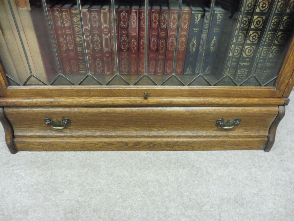 TALL GOLDEN OAK GLOBE WERNICKE 6 HIGH BOOKCASE View VI