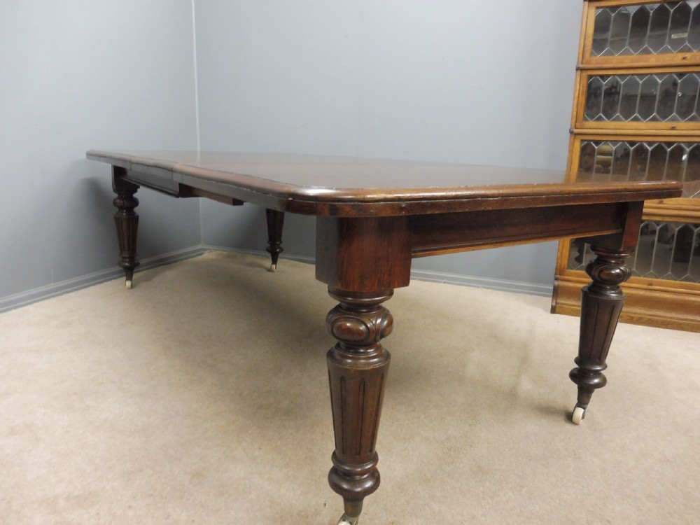 VICTORIAN OAK WIND OUT TABLE SEATS 8-10 View VII