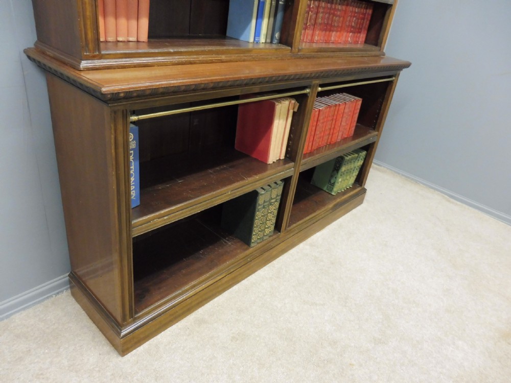 LARGE EDWARDIAN MAHOGANY LIBRARY BOOKCASE View X