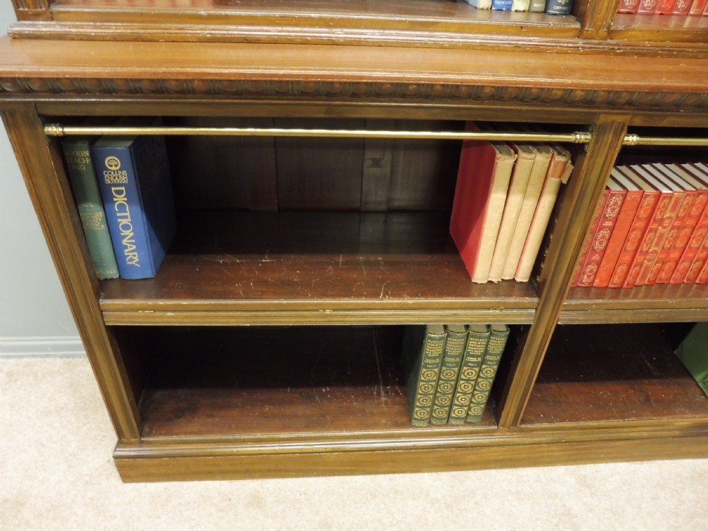 LARGE EDWARDIAN MAHOGANY LIBRARY BOOKCASE View XII