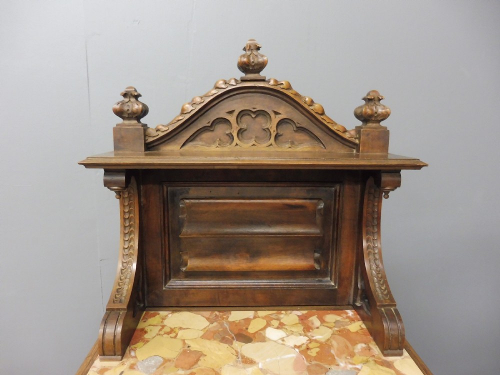 PAIR OF FRENCH MAHOGANY GOTHIC NIGHT STANDS View X