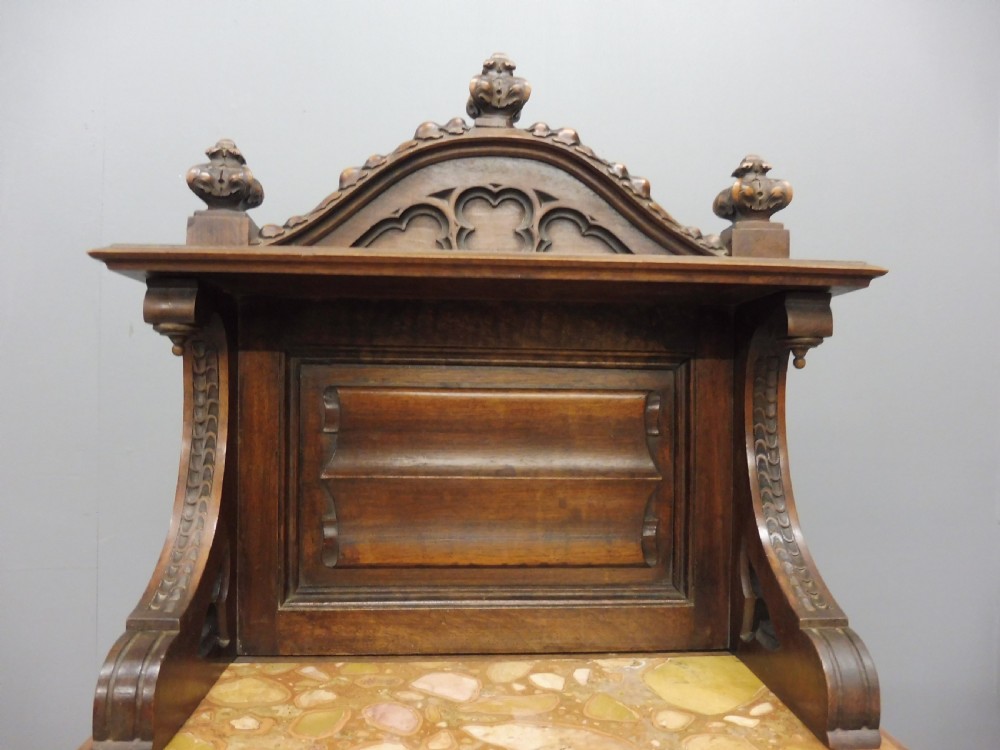 PAIR OF FRENCH MAHOGANY GOTHIC NIGHT STANDS View XX