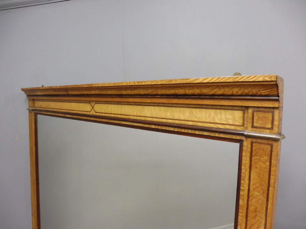 VERY LARGE RARE HUNGARIAN ASH FRAMED MIRROR View III