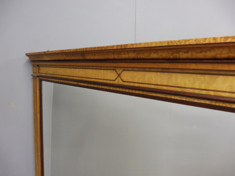 VERY LARGE RARE HUNGARIAN ASH FRAMED MIRROR View IV
