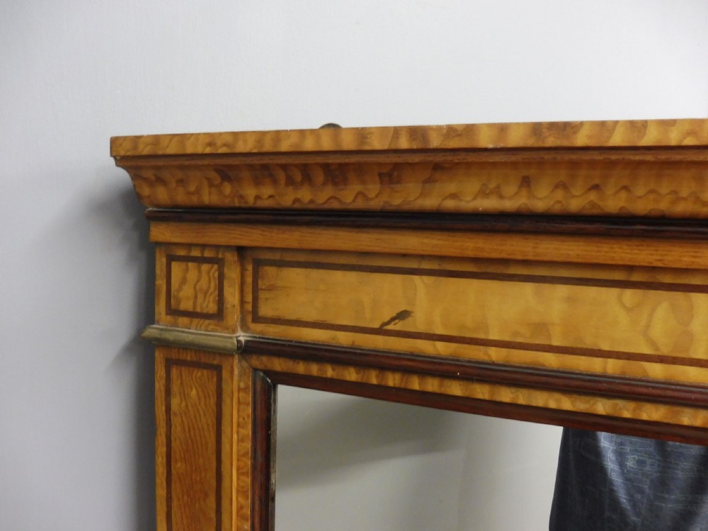 VERY LARGE RARE HUNGARIAN ASH FRAMED MIRROR View V